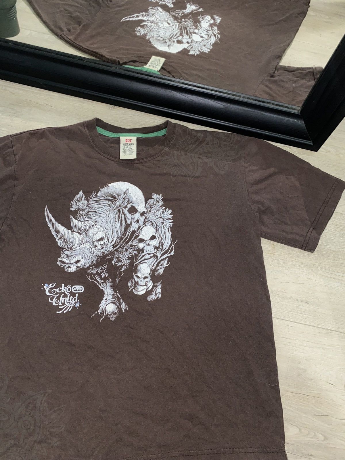 JNCO × Marc Ecko × Vintage Rare Vintage / Y2K Skeleton Rhino Echo Shirt Size US S / EU 44-46 / 1 - 1 Thumbnail