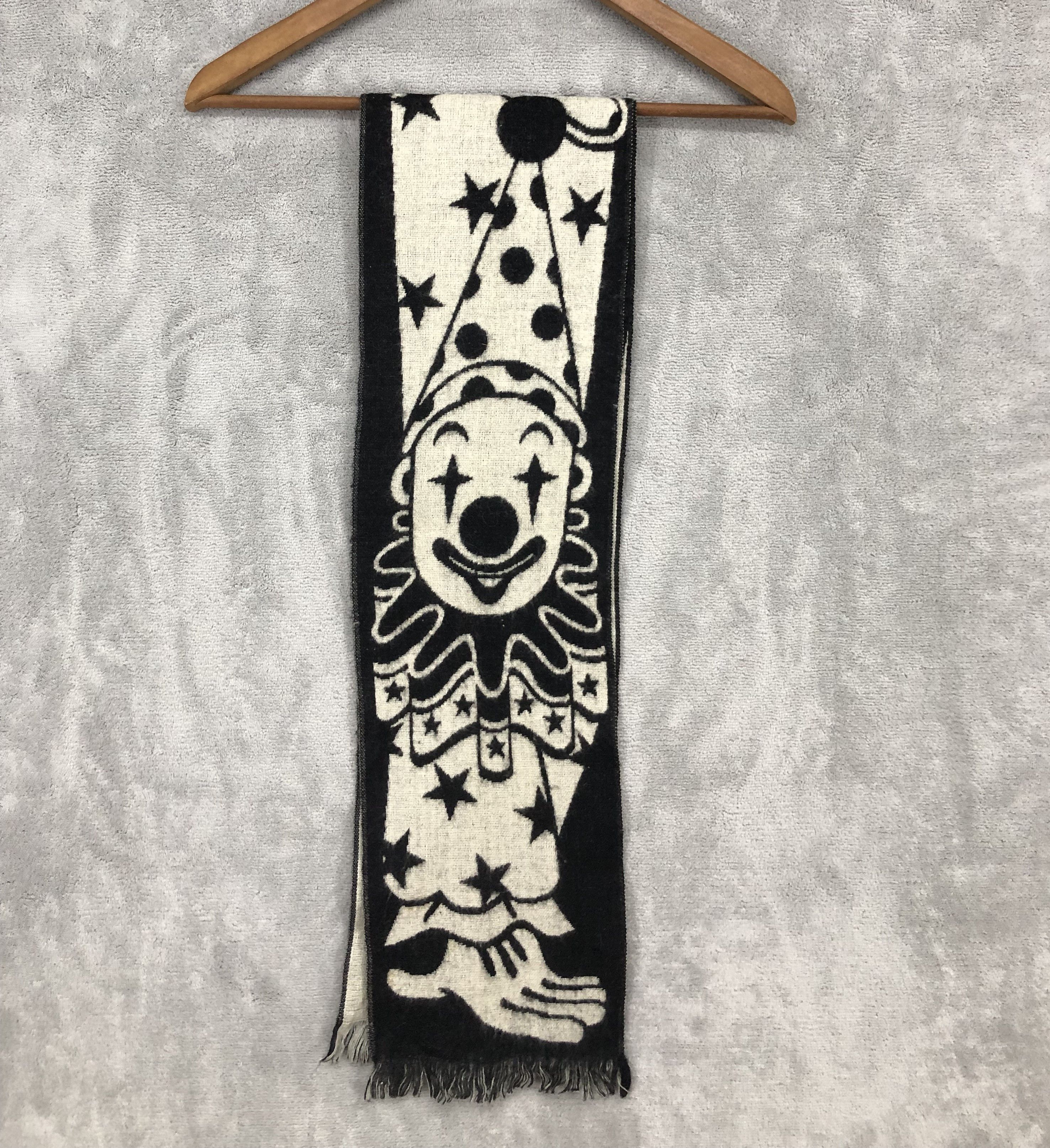 Vintage Lib Ornamente Clown Pattern Scarf Muffler