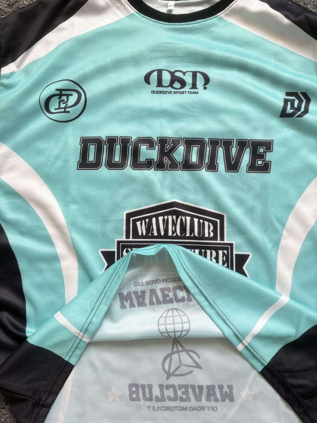Japanese Brand Duckdive waveclub racing culture unisex blue black jersey Size US M / EU 48-50 / 2 - 15 Thumbnail
