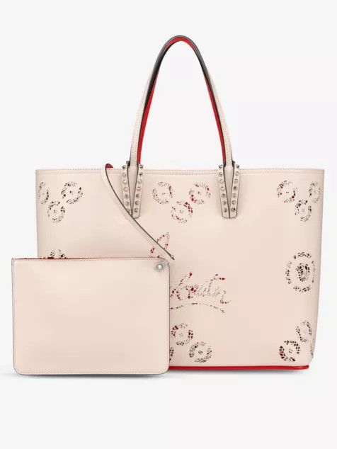 Christian Louboutin o1bcso1str0825 Size:OS/Cabata Perforated Tote Bag in Beige Size ONE SIZE - 3 Thumbnail