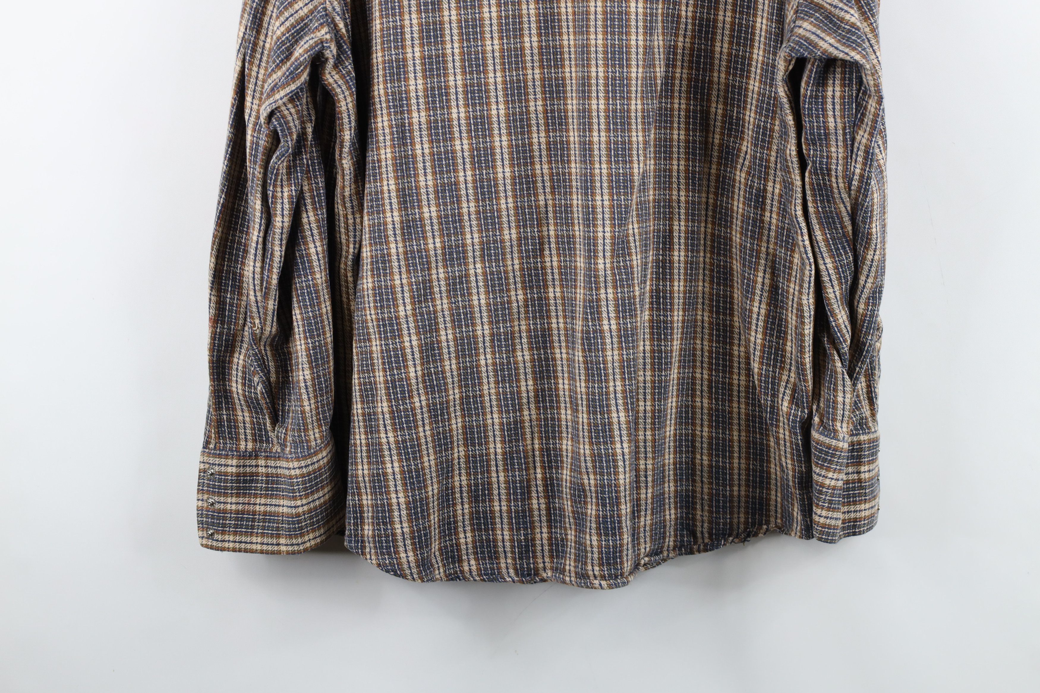 Vintage Vintage 90s Streetwear Heavyweight Flannel Snap Button Shirt Size US M / EU 48-50 / 2 - 14 Thumbnail