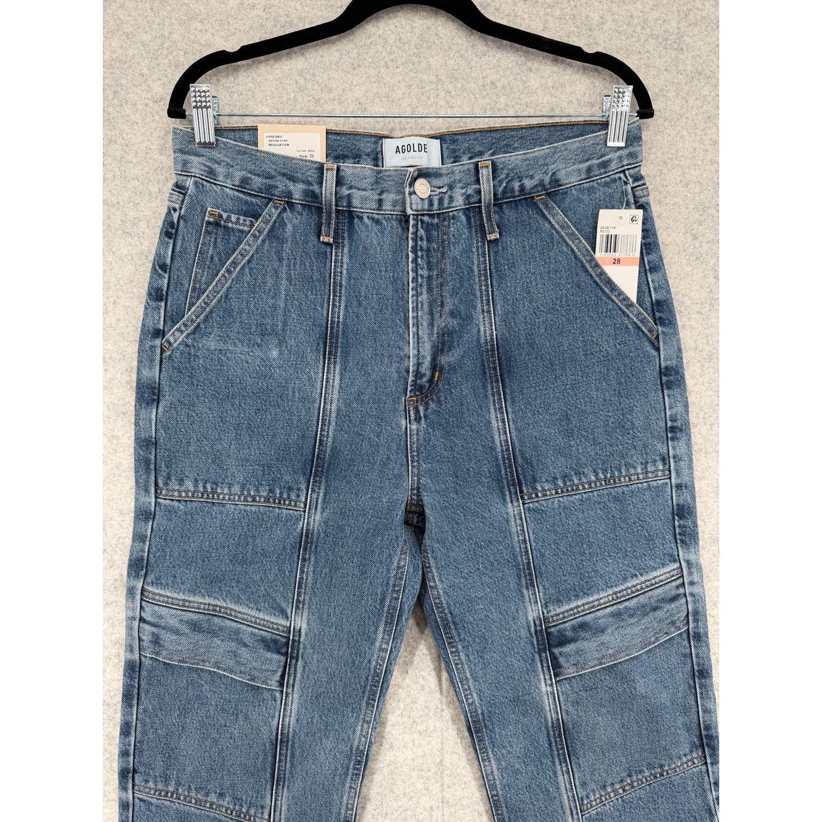 Agolde NWT AGOLDE Cooper Cargo Pocket Blue Jeans Size Women's 28 Size 28" / US 6 / IT 42 - 2 Thumbnail