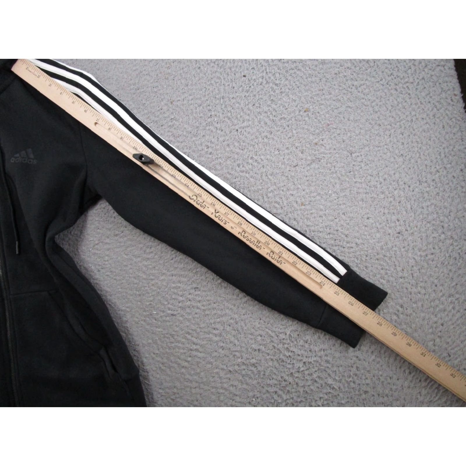 Adidas Adidas Hoodie Sweatshirt Black Full Zip Mens Size S 3 Stripes Track Active NEW Size US S / EU 44-46 / 1 - 7 Thumbnail