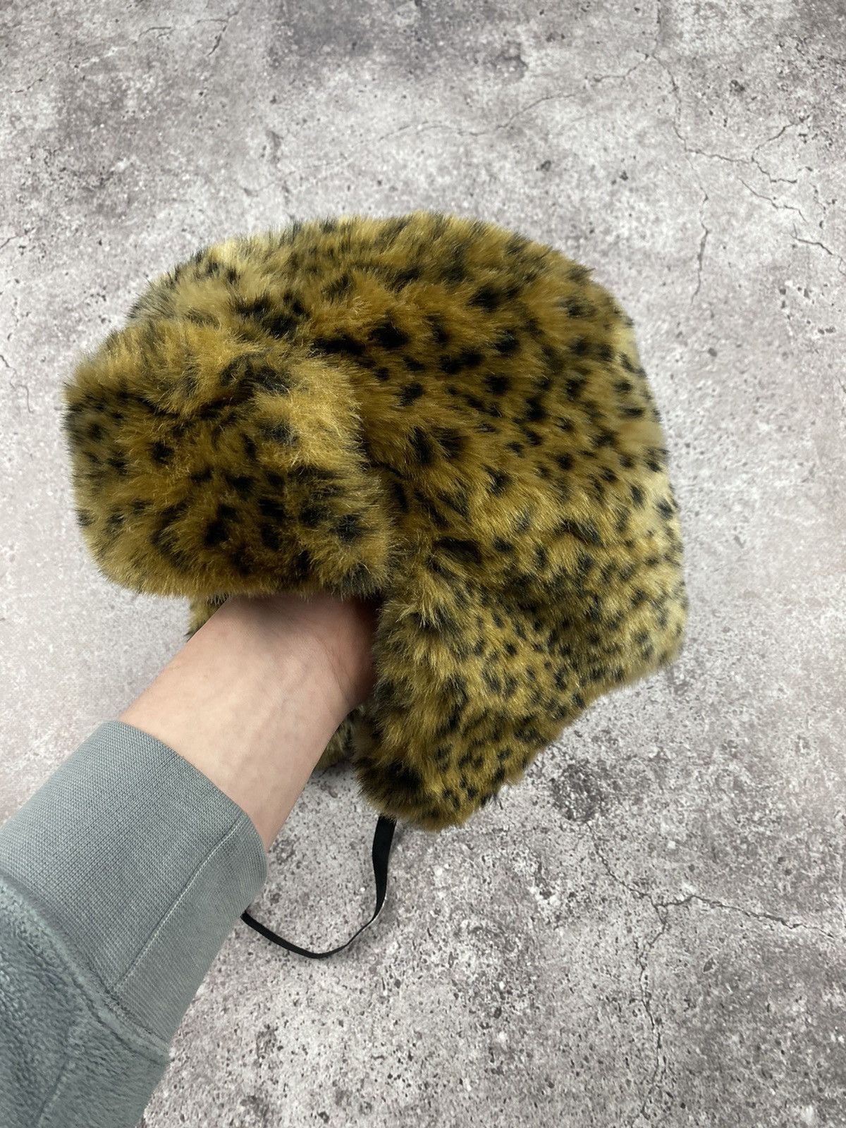 Hysteric Glamour × Japanese Brand Y2K Fur Fuzzy Leopard Mohair Cute Vintage Hat Ushanka Size ONE SIZE - 3 Thumbnail