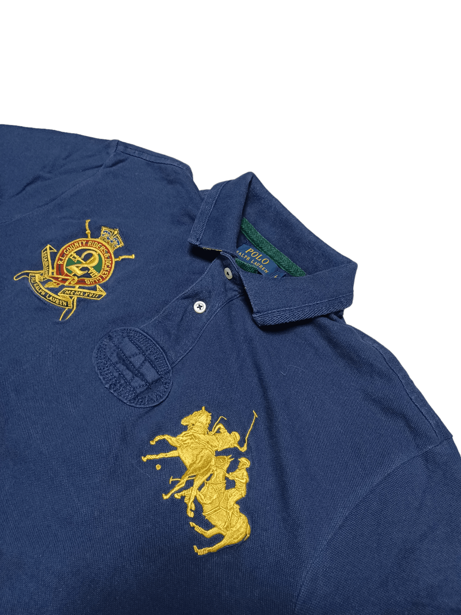 Polo Ralph Lauren POLO RALPH LAUREN VINTAGE EMBROIDERED LOGOS POLO SHIRT Size US L / EU 52-54 / 3 - 3 Thumbnail