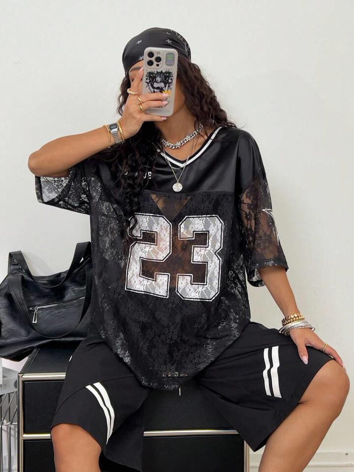 Other Genius 23 Lace Top Sexy Jersey Size ONE SIZE - 2 Thumbnail