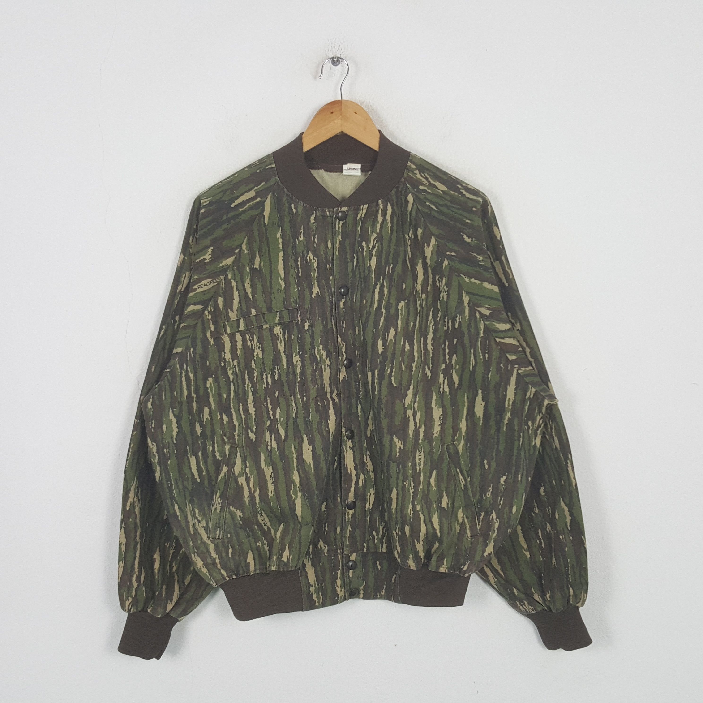 Japanese Brand Vintage Real Tree Bombers Zipper Jacket RR10 Size US XL / EU 56 / 4 - 1 Thumbnail