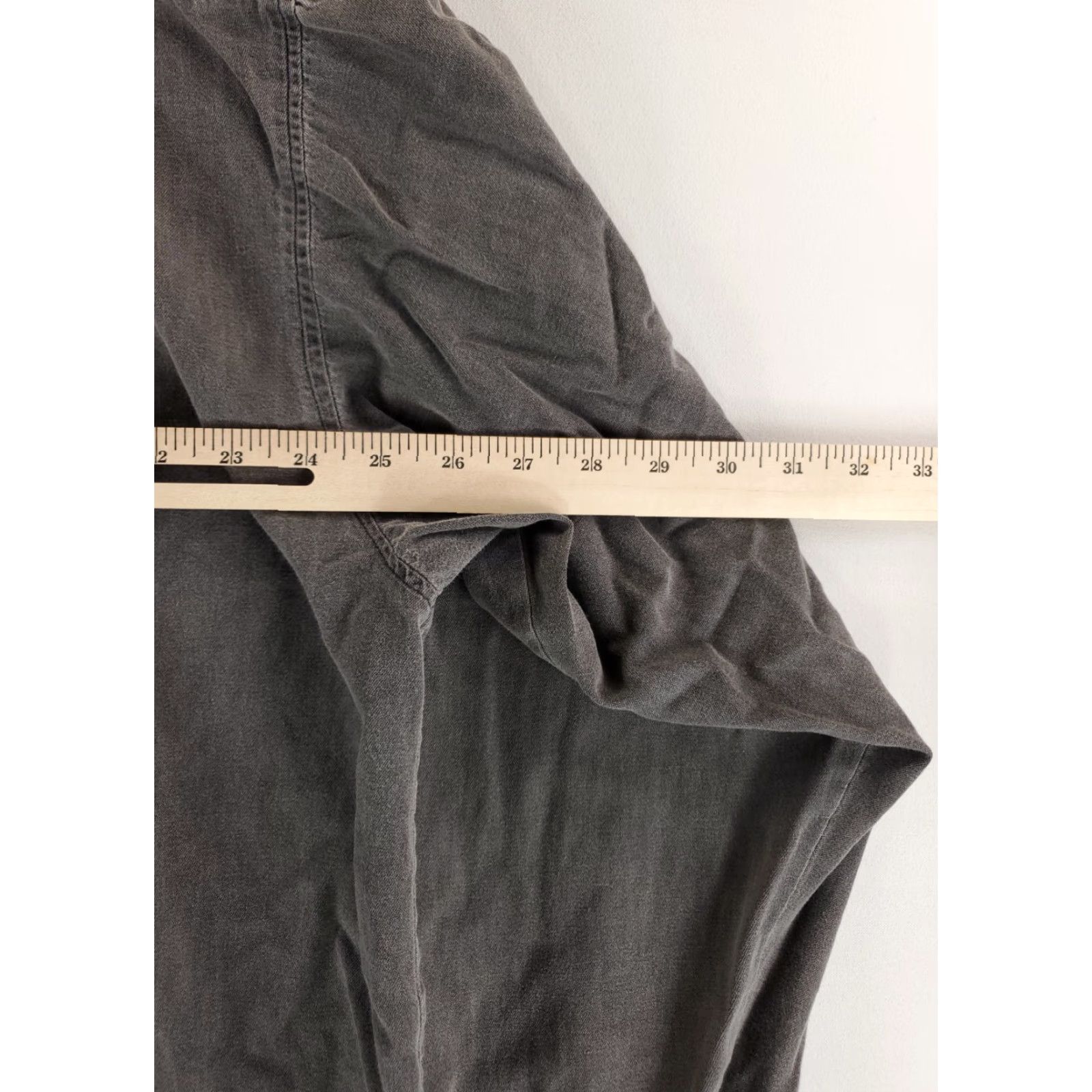 Vintage VINTAGE Johnny Cotton Chambray Button Up Shirt Banded Collar Gray Made USA Mens XL Shirt Size US XL / EU 56 / 4 - 6 Thumbnail