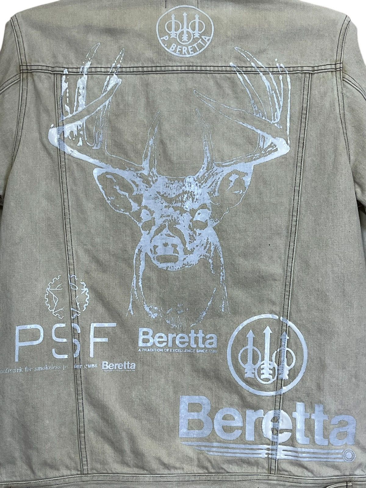 Beretta VINTAGE BERETTA BIG PRINTED TRUCKER DENIM JACKET Size US M / EU 48-50 / 2 - 3 Thumbnail