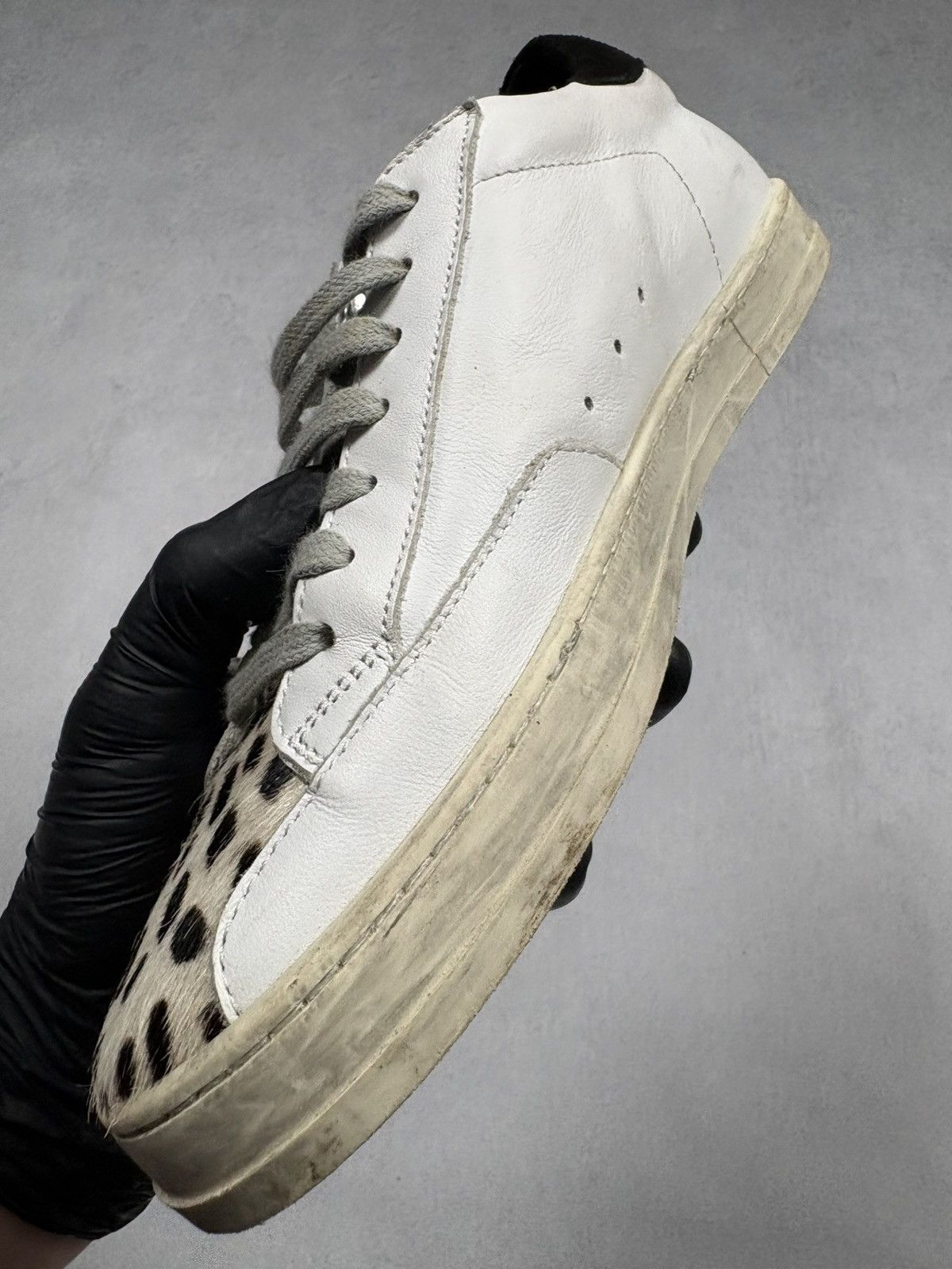 P448 P448 John White Leather Sneakers Leopard Pony Hair Toe 37 Size US 7 / IT 37 - 11 Thumbnail
