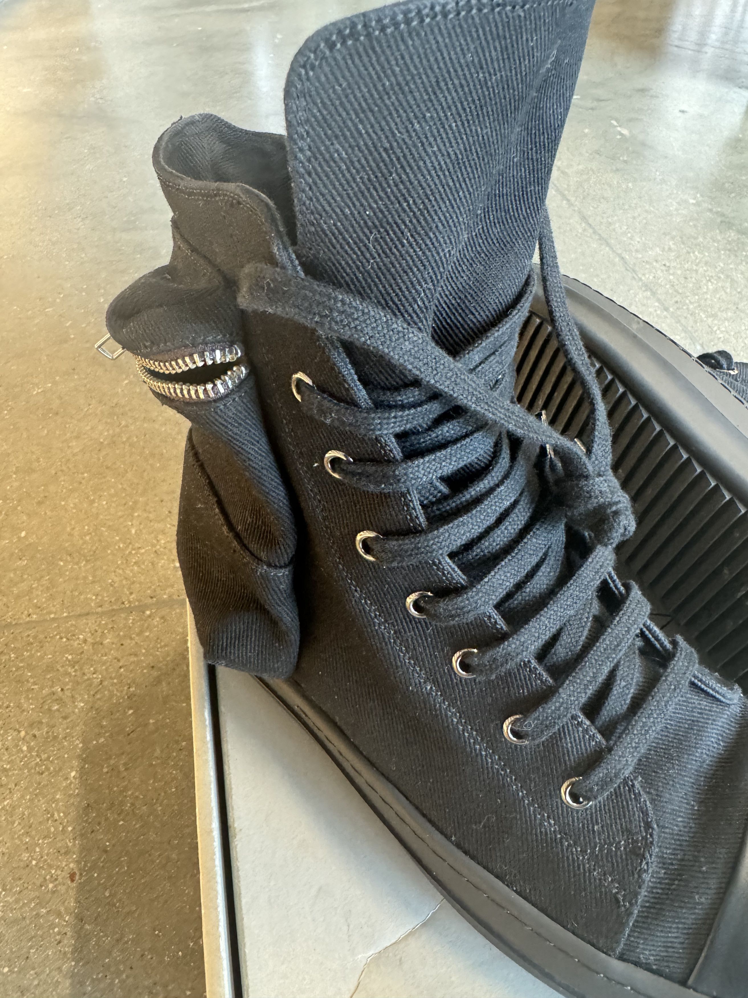 Rick Owens Rick Owens DRKSHDW Ramones Cargo Black Black Black Size US 9 / EU 42 - 6 Thumbnail