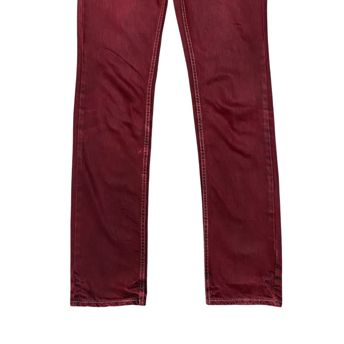 Lounge Lizard Lounge Lizard Red Blood Denim Jeans Size US 30 / EU 46 - 7 Thumbnail