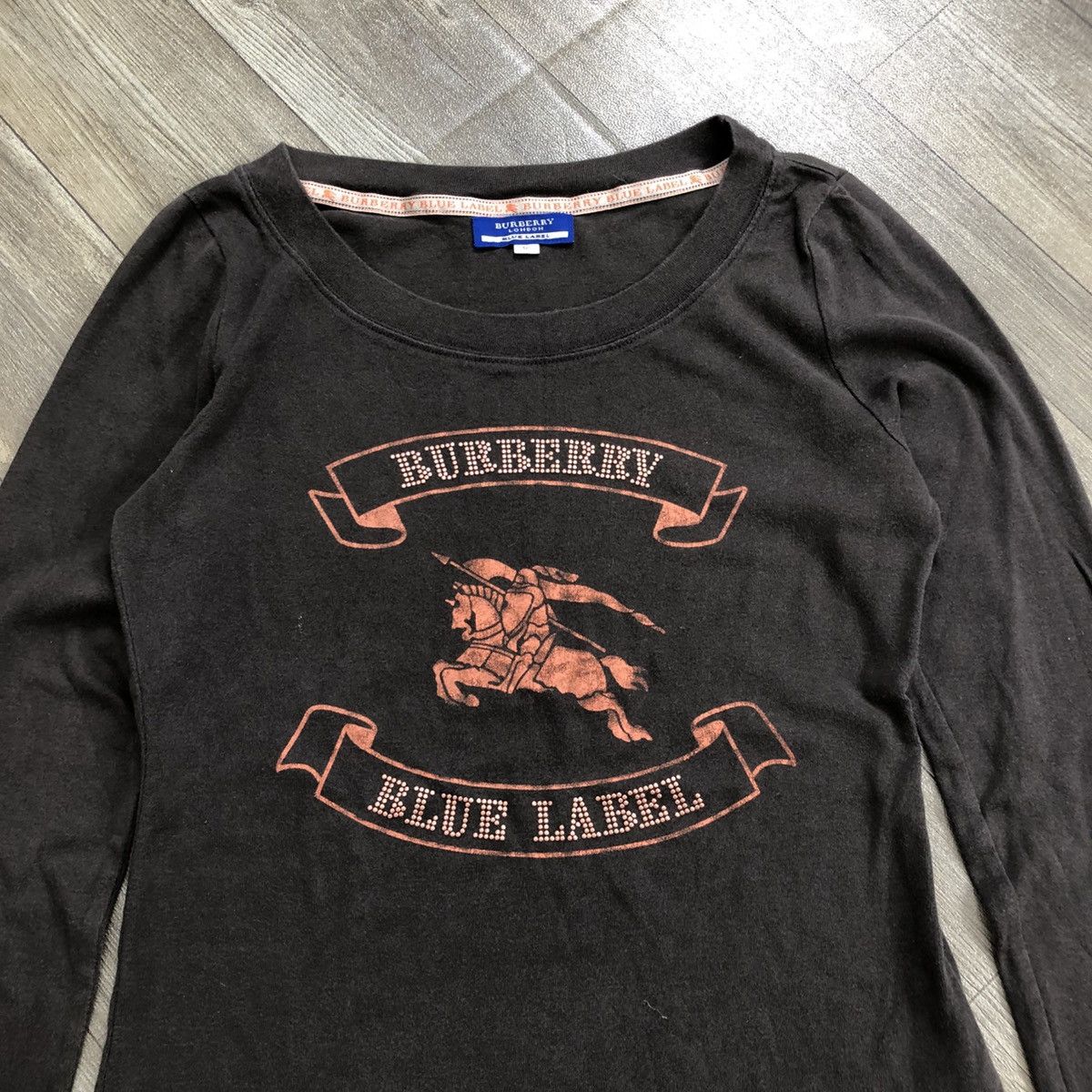Burberry × Designer × Vintage Vintage Burberry London Blue Label Logo Studded Longsleeve Size M / US 6-8 / IT 42-44 - 2 Thumbnail