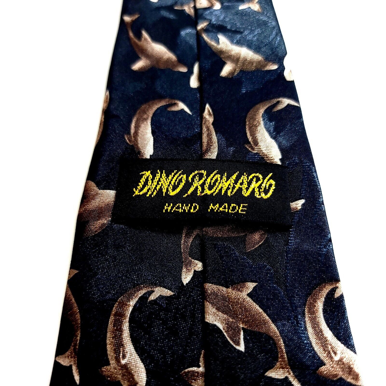 Designer Dino Romaro Dark Green Dolphin Jacquard Print Short Wide Sil Size ONE SIZE - 4 Thumbnail