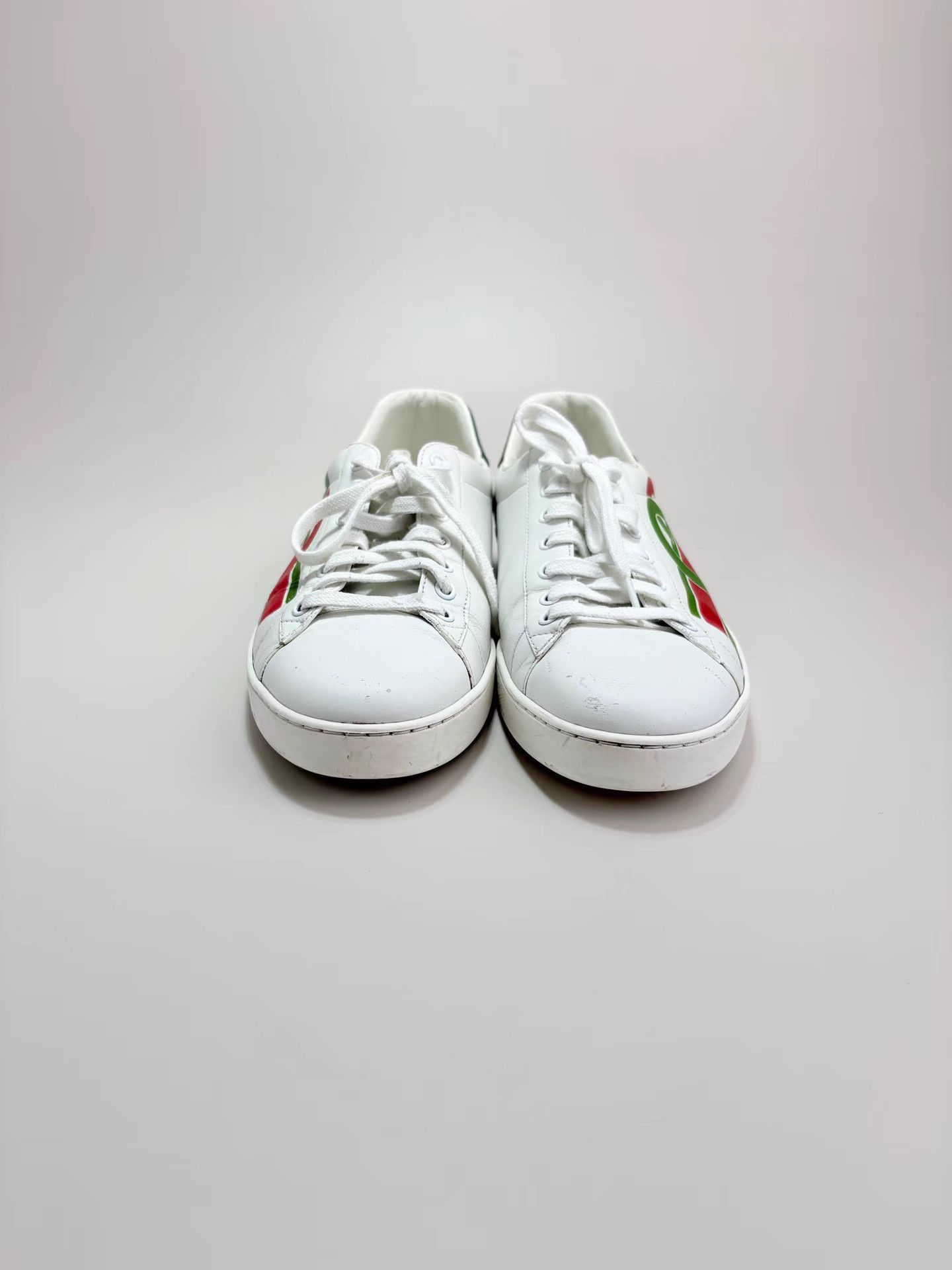 Gucci GUCCI Red and Green Printed ACE Sneakers K1 Size US 9.5 / EU 42-43 - 2 Thumbnail