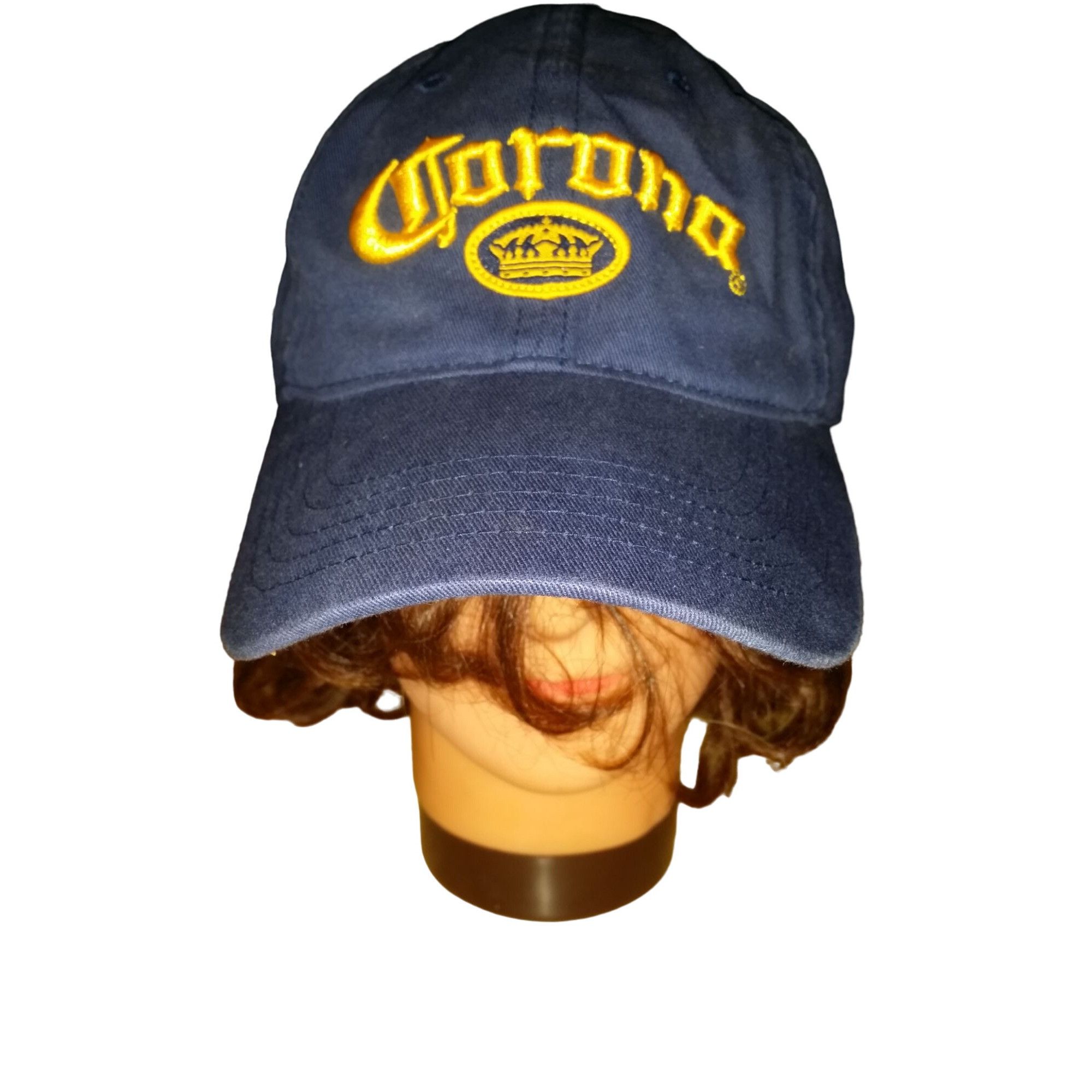 Other Corona Strapback Baseball Hat Blue Yellow Embroidered Logo B Size ONE SIZE - 2 Thumbnail