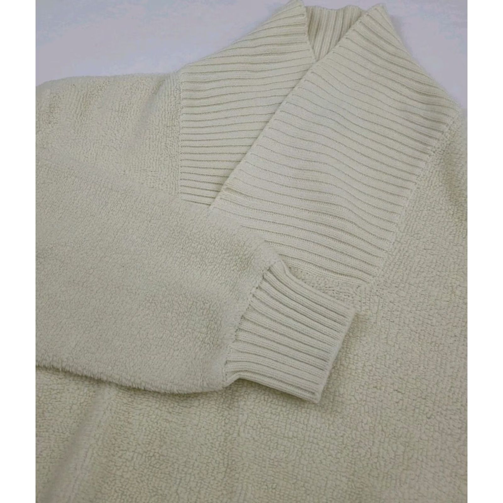 Vintage VINTAGE Silvermans Sweatshirt Pullover Shawl Collar Knit Terry USA 70s 70s White Size S/M Men Mens Size US S / EU 44-46 / 1 - 6 Thumbnail