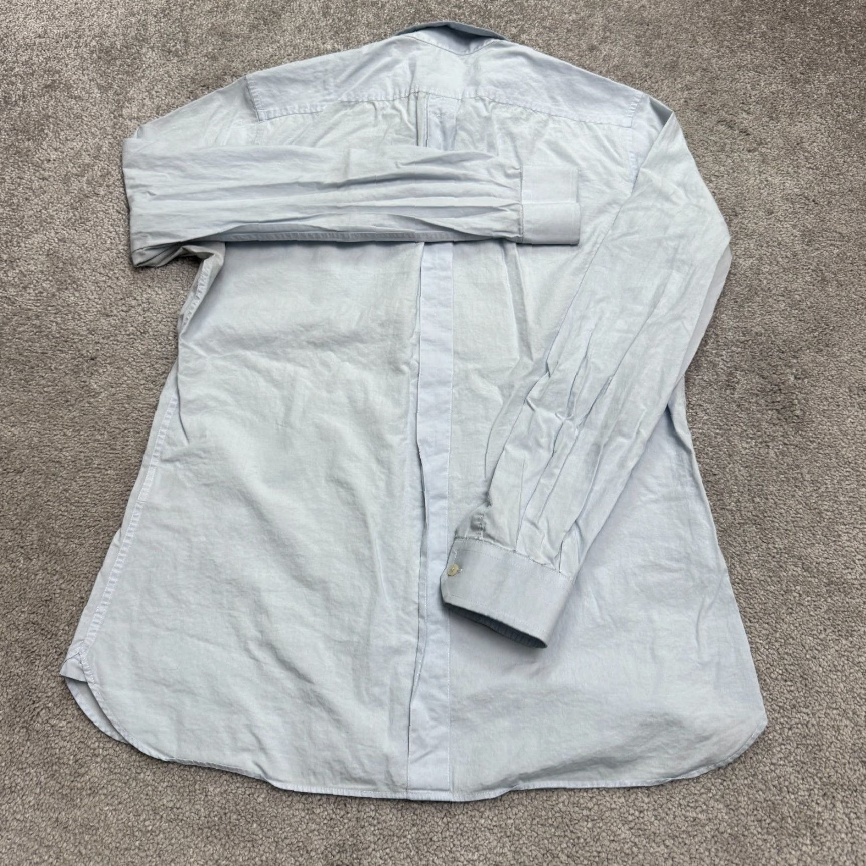 Reiss REISS Slim Fit Dress Shirt Men's Medium Light Blue Cotton Pocket Classic Business Casual Size 40R - 2 Thumbnail