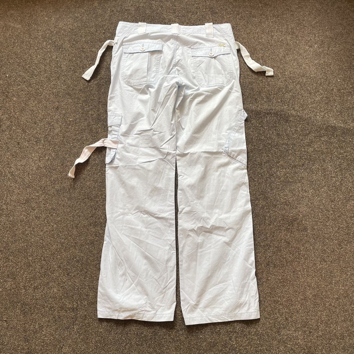 Vintage Vintage Y2K Baggy Cargo Pants Cream Workwear Skate Faded 32 Size 32" / US 10 / IT 46 - 2 Thumbnail