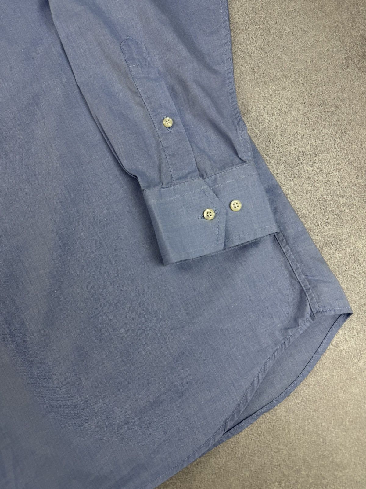 Dior Christian Dior Cotton Long Sleeve Shirt Blue Size 17 43-5 Size US XXL / EU 58 / 5 - 2 Thumbnail