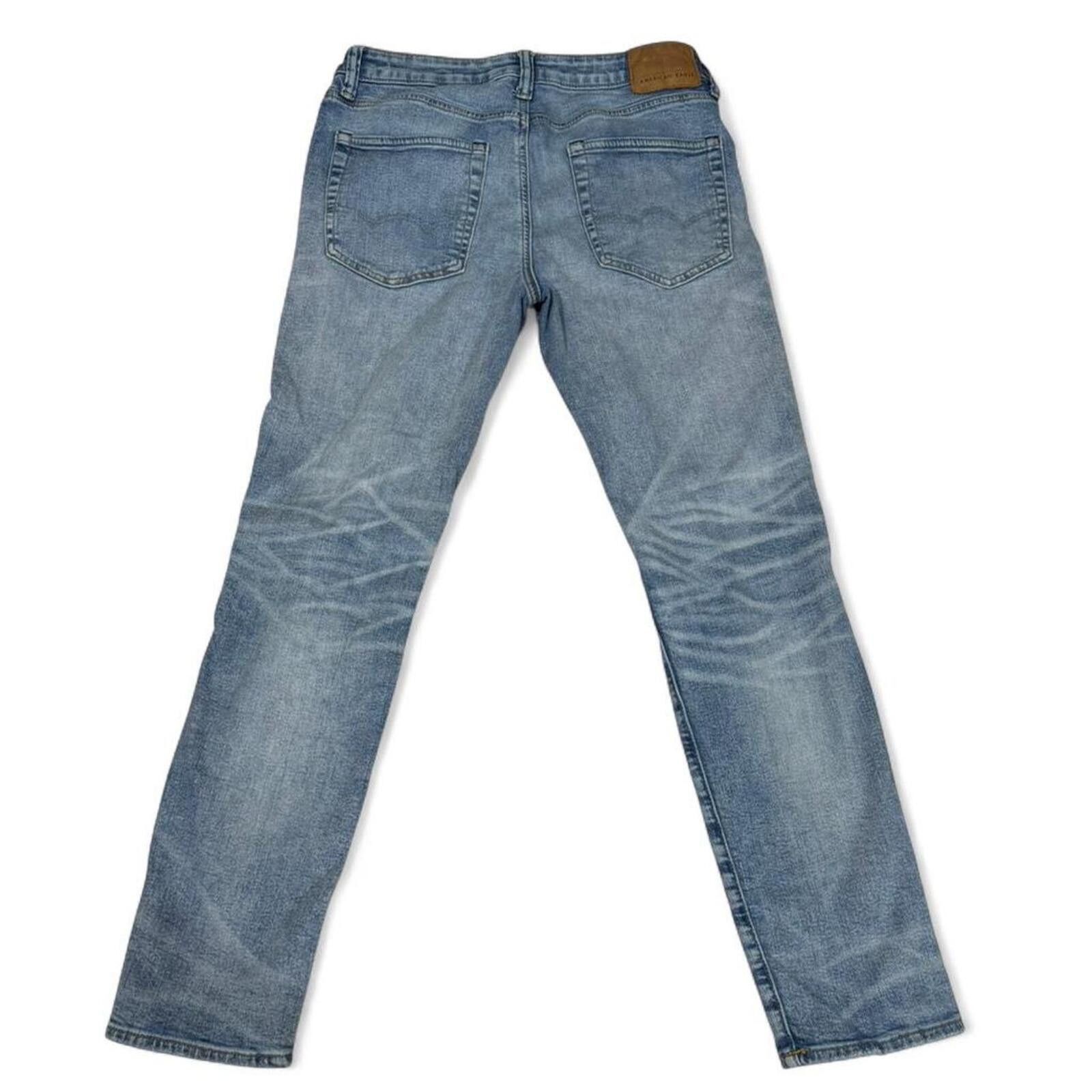 True Religion American Eagle Outfitters distressed slim fit blue jeans Size US 32 / EU 48 - 2 Thumbnail