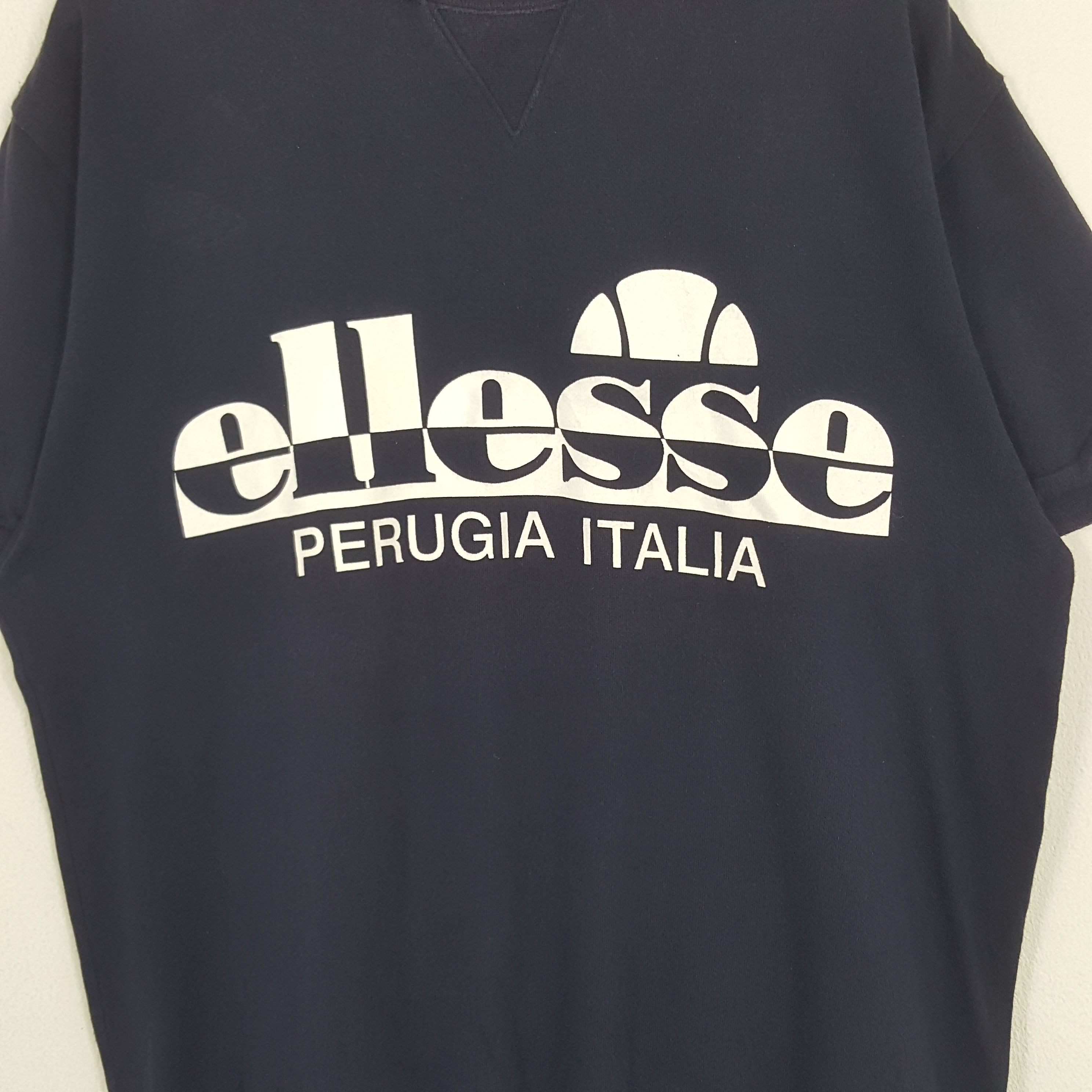 Ellesse × Vintage Vintage Ellesse Perugia Italia Short Sleeve Sweatshirt Size US L / EU 52-54 / 3 - 2 Thumbnail