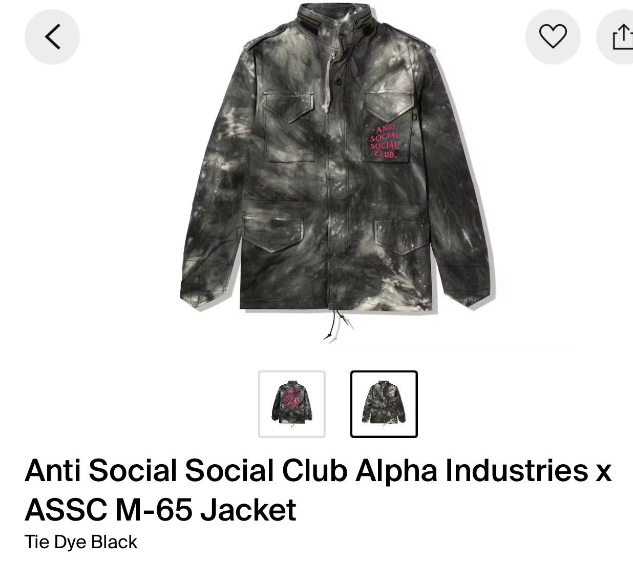 Anti Social Social Club Anti Social Social Club x Alpha Industries M65 Jacket Size US S / EU 44-46 / 1 - 1 Thumbnail