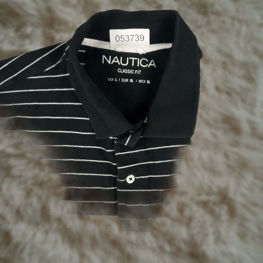 Nautica Nautica Polo Shirt Adult Large White Striped Casual Short Sleeve Mens Size US L / EU 52-54 / 3 - 1 Thumbnail