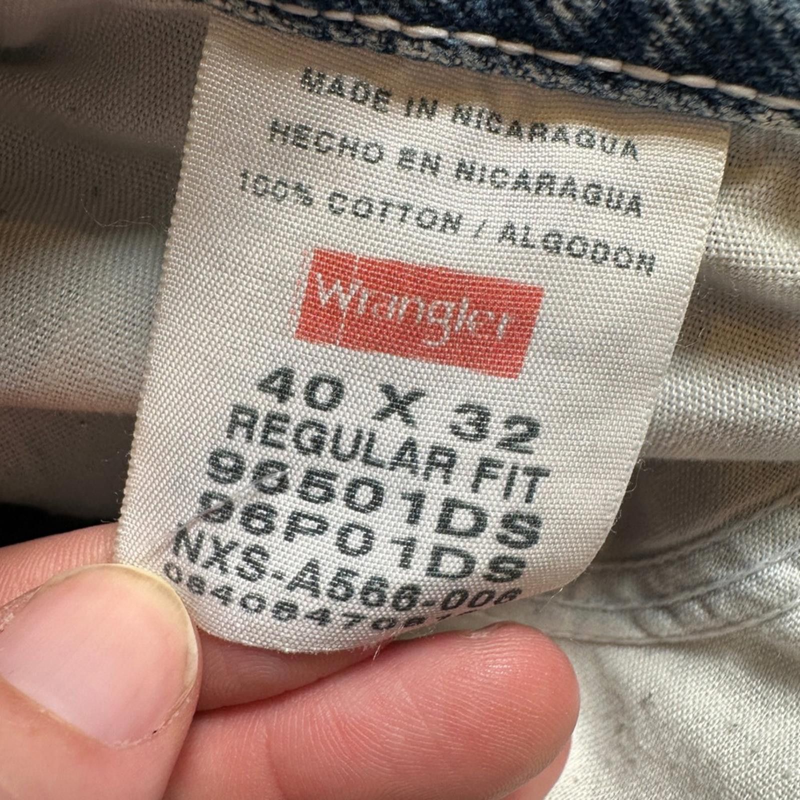 Wrangler Wrangler Jeans 40x32 Mens Light Wash Regular Fit Straight Size US 40 / EU 56 - 7 Thumbnail