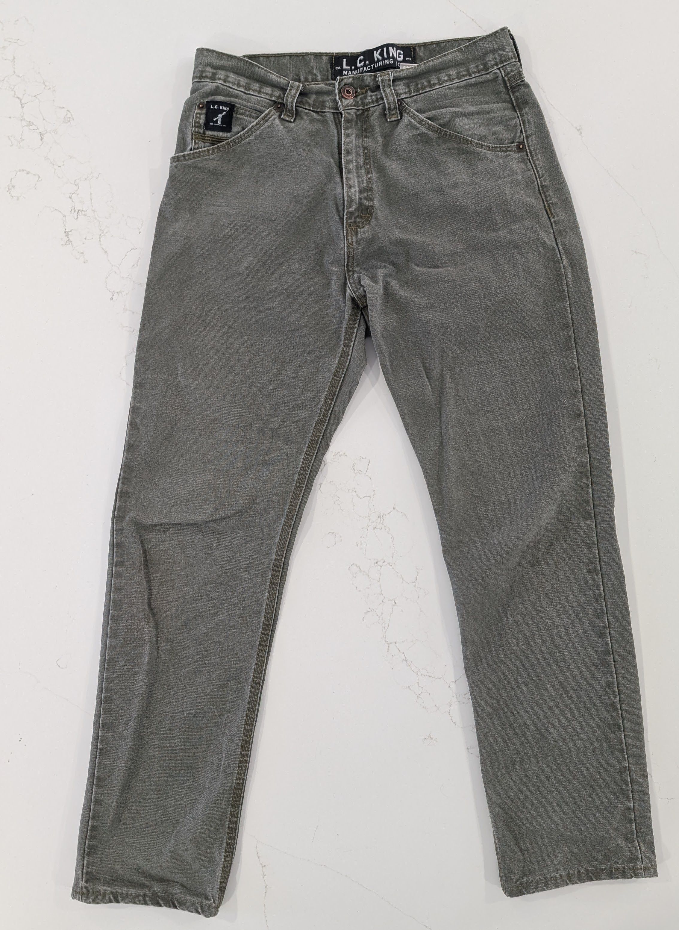 L.C. King LC KING Olive Duck 5 Pocket Jeans Size 28 Size US 28 / EU 44 - 1 Thumbnail
