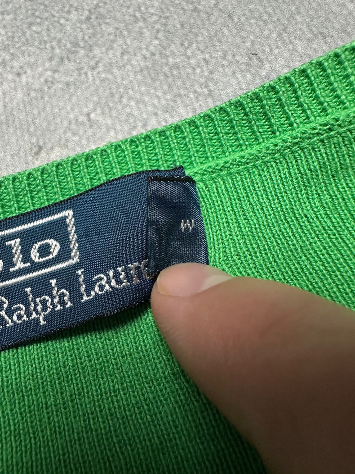 Polo Ralph Lauren Polo Ralph Lauren Green V-Neck y2k Sweater Purple Pony 90s Size US L / EU 52-54 / 3 - 7 Thumbnail