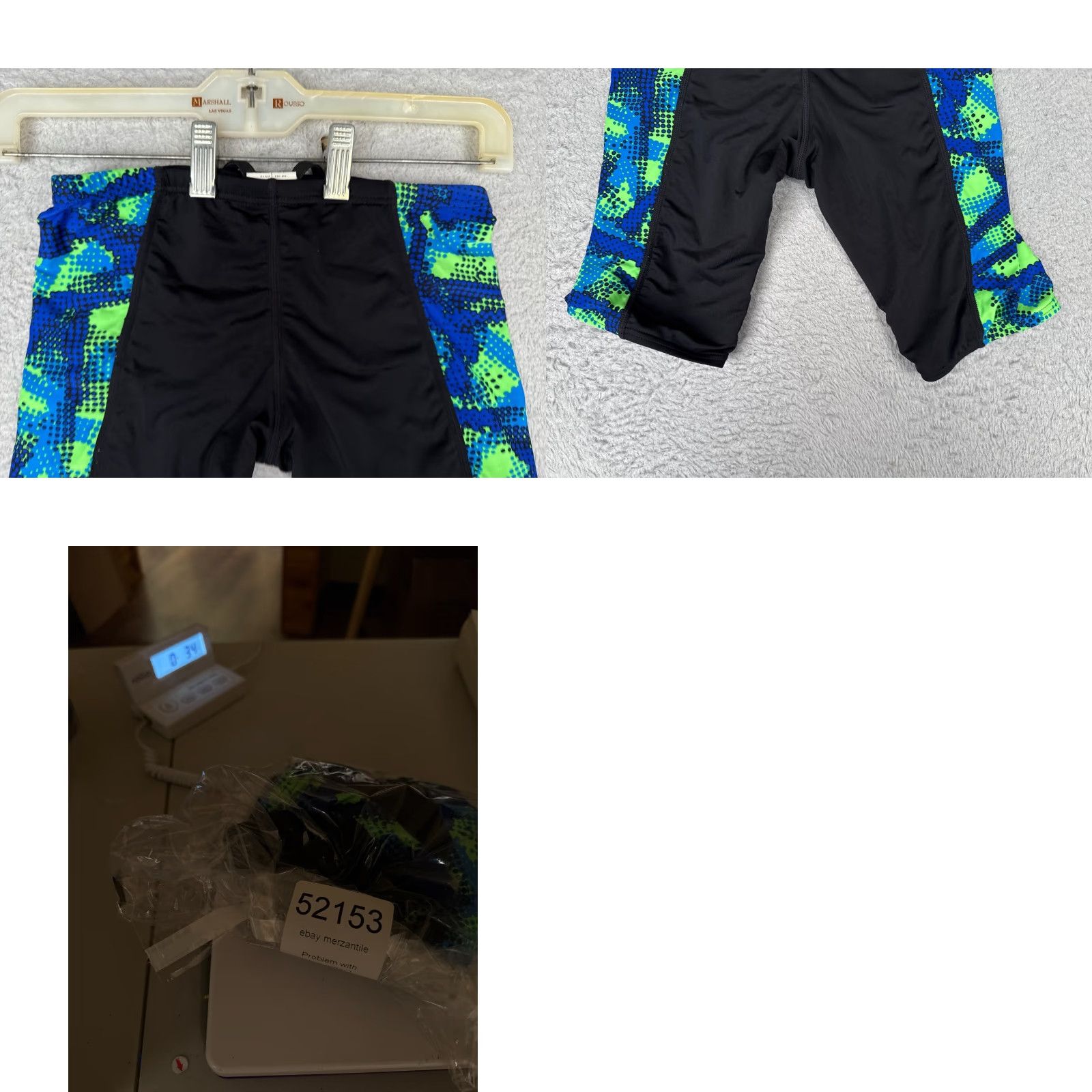 Vintage TYR Mens Jammer Swim Bottom 28 Blue Green Black - Competition Training Quick Dry Lightweight Lined Elastic Waist Polyester Spandex Size US 28 / EU 44 - 9 Thumbnail