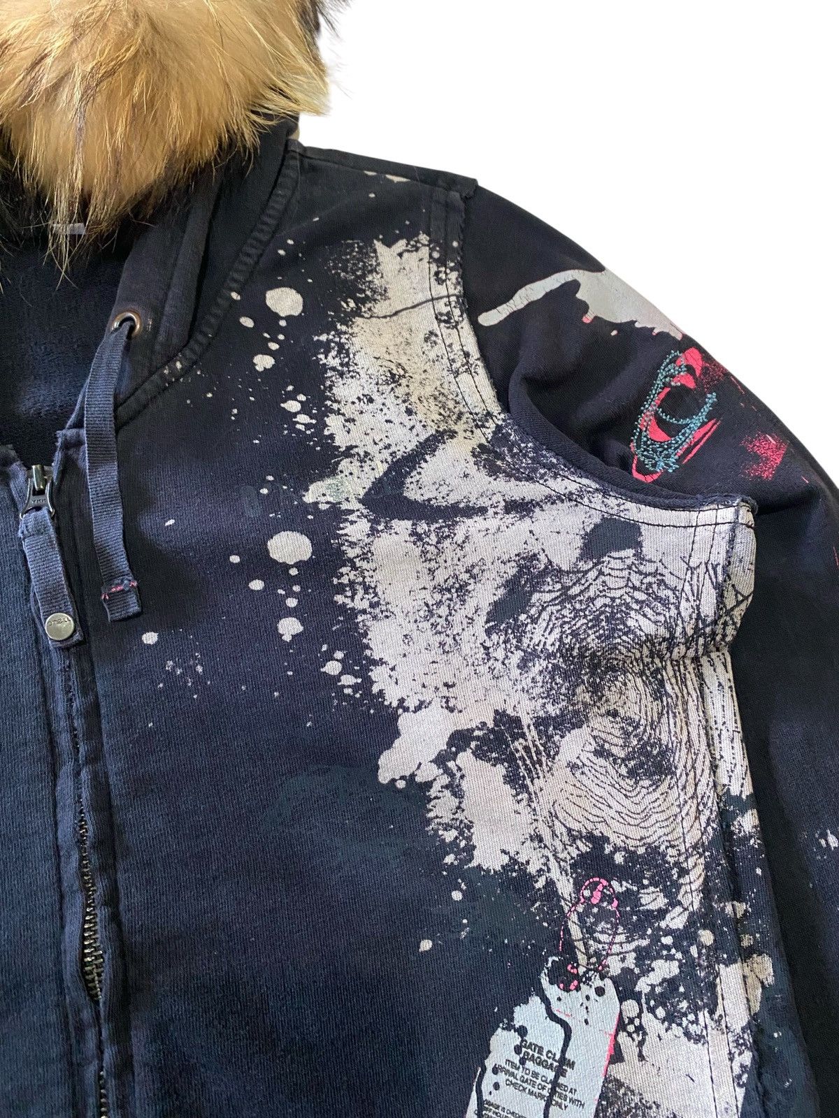 Japanese Brand Fur Vintage O’Neill Hoodie Paint Splatter Distressed Grunge Size US M / EU 48-50 / 2 - 4 Thumbnail