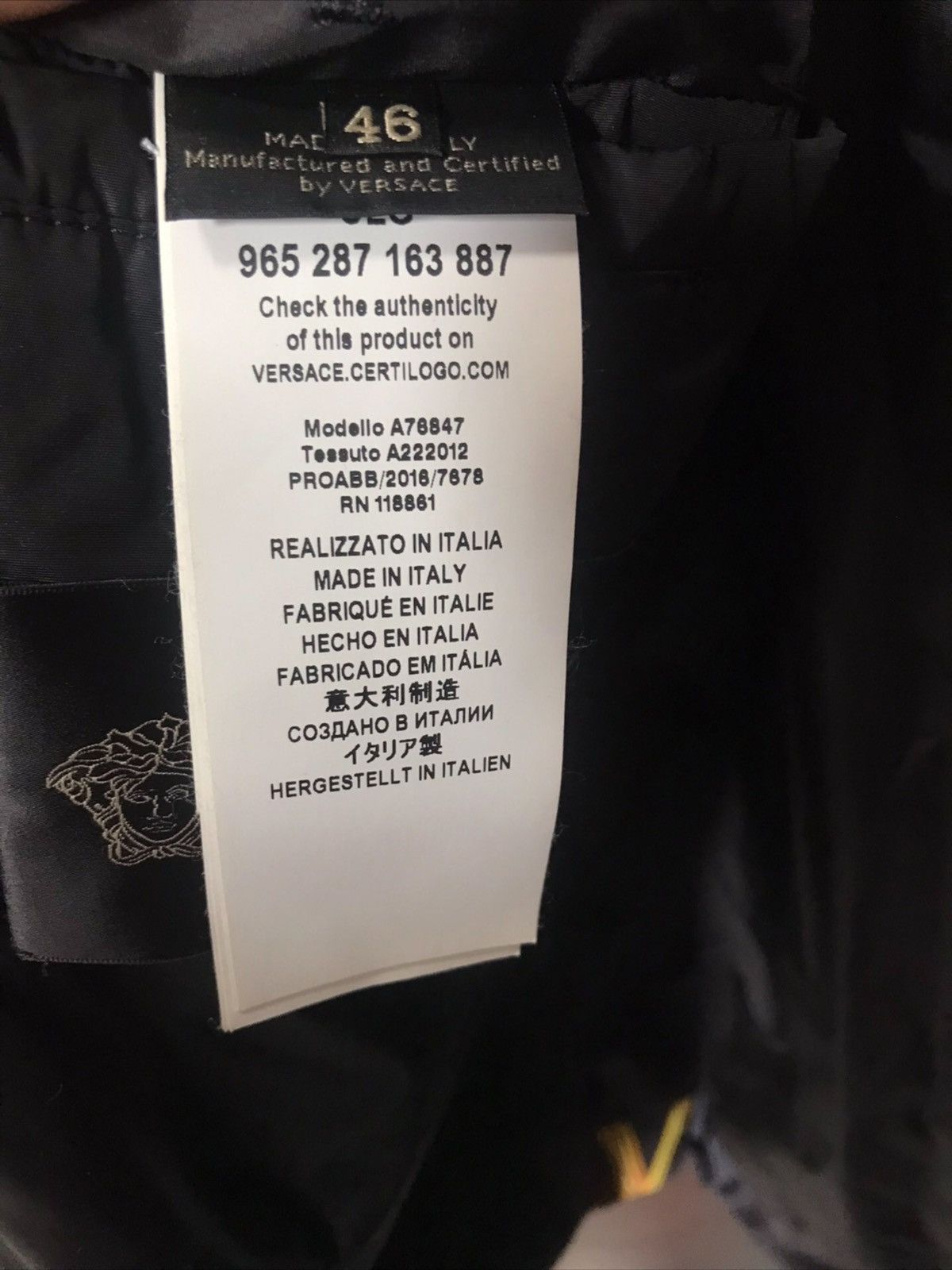 Versace VERSACE LOGO MEDUSA Mens Down Jacket Size 46 Size US S / EU 44-46 / 1 - 6 Thumbnail