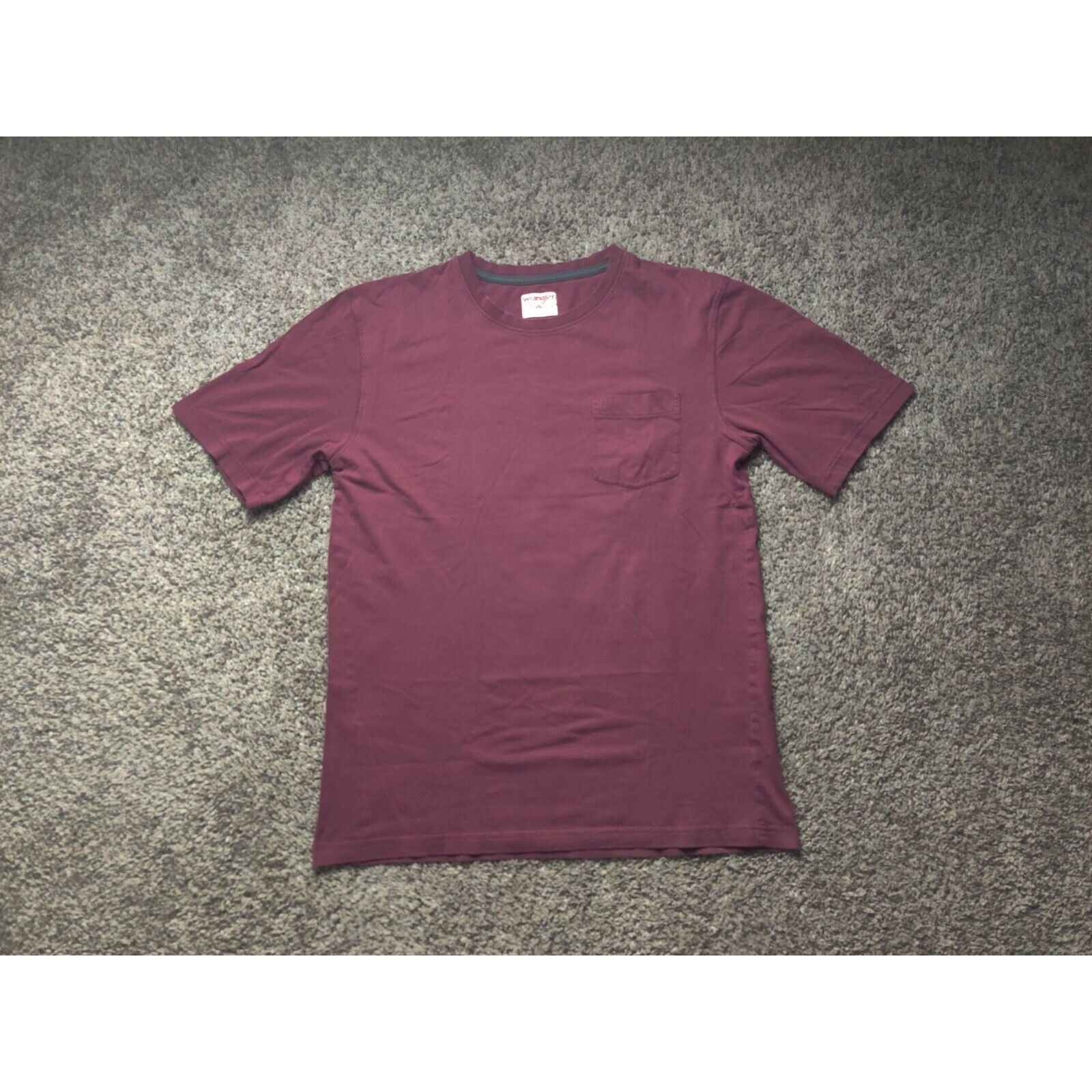 Wrangler Wrangler Shirt Adult Mens Large Maroon Torso Pocket Size US L / EU 52-54 / 3 - 1 Thumbnail