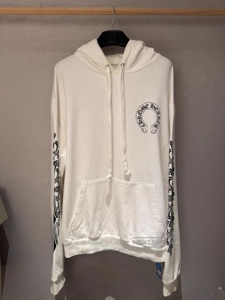 Chrome Hearts CHROME HEARTS White horse-hoof patterned kaftan sweater Size US XL / EU 56 / 4 - 2 Thumbnail