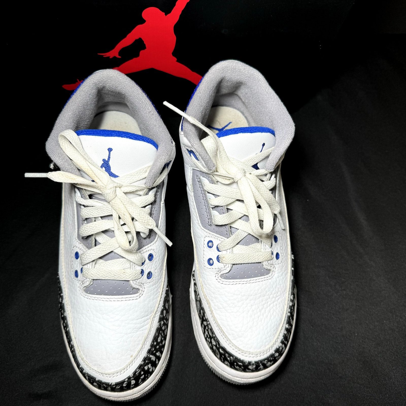 Jordan Brand × Nike Size 6.5 - Nike Air Jordan 3 Retro GS Racer Blue Men's Shoes Size US 6.5 / EU 39-40 - 4 Thumbnail