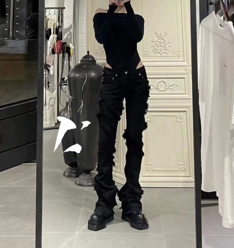Rick Owens Rick Owens Detroit Slim Break Stretch Jeans Size 27" / US 4 / IT 40 - 5 Thumbnail