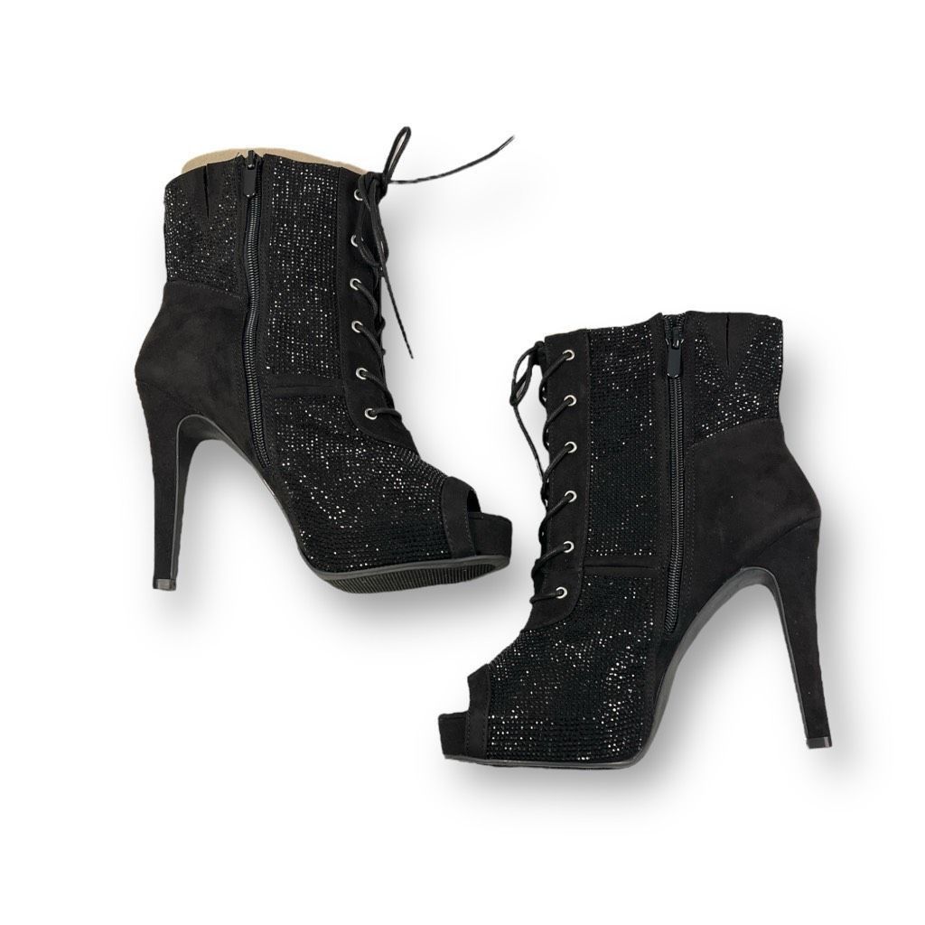 Other Torrid Rhinestone Pointed Booties Size 9.5 Size US 9.5 / IT 39.5 - 2 Thumbnail
