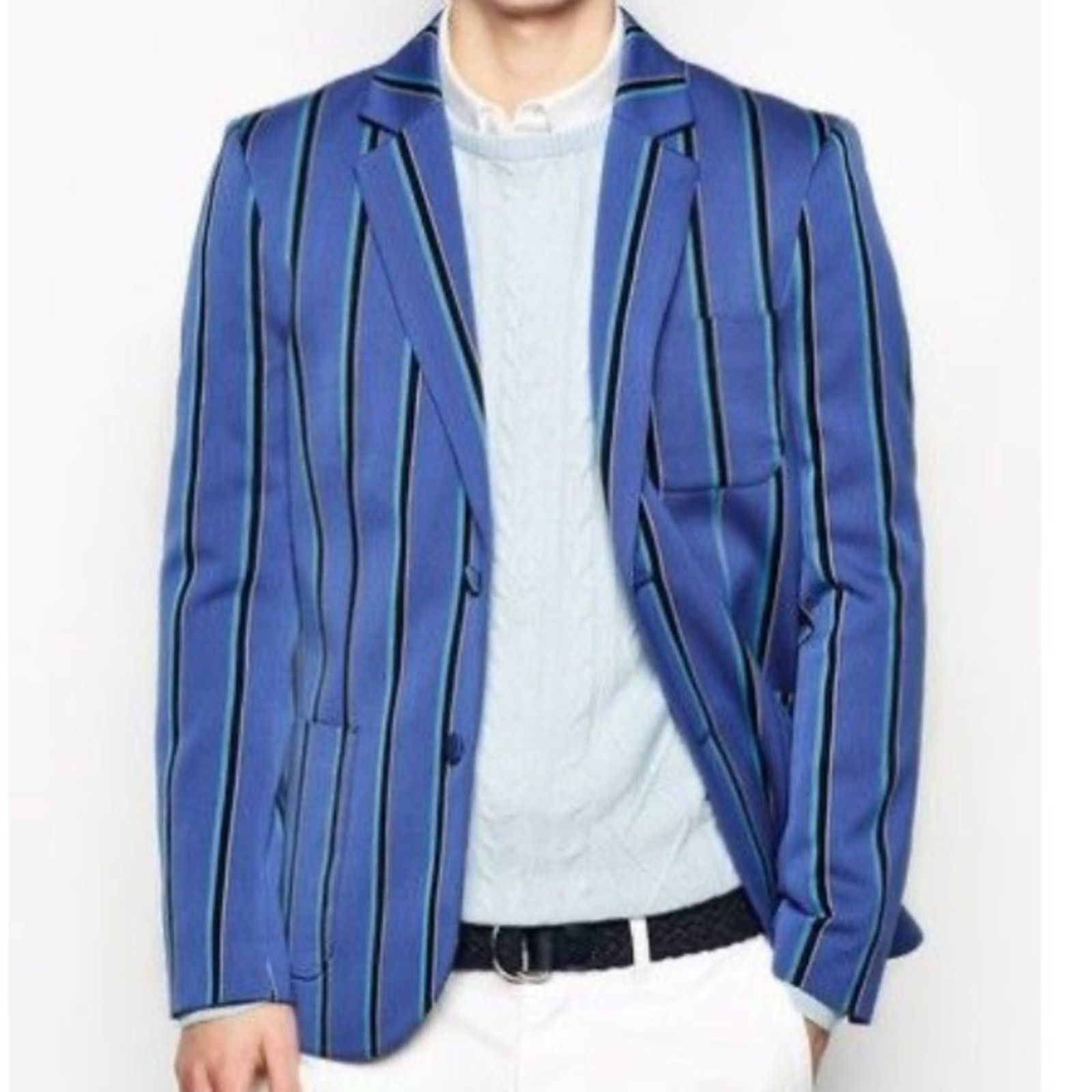 Jack Wills Jack Wills Ordway blue striped boating blazer unisex jacket Size M / US 6-8 / IT 42-44 - 9 Thumbnail