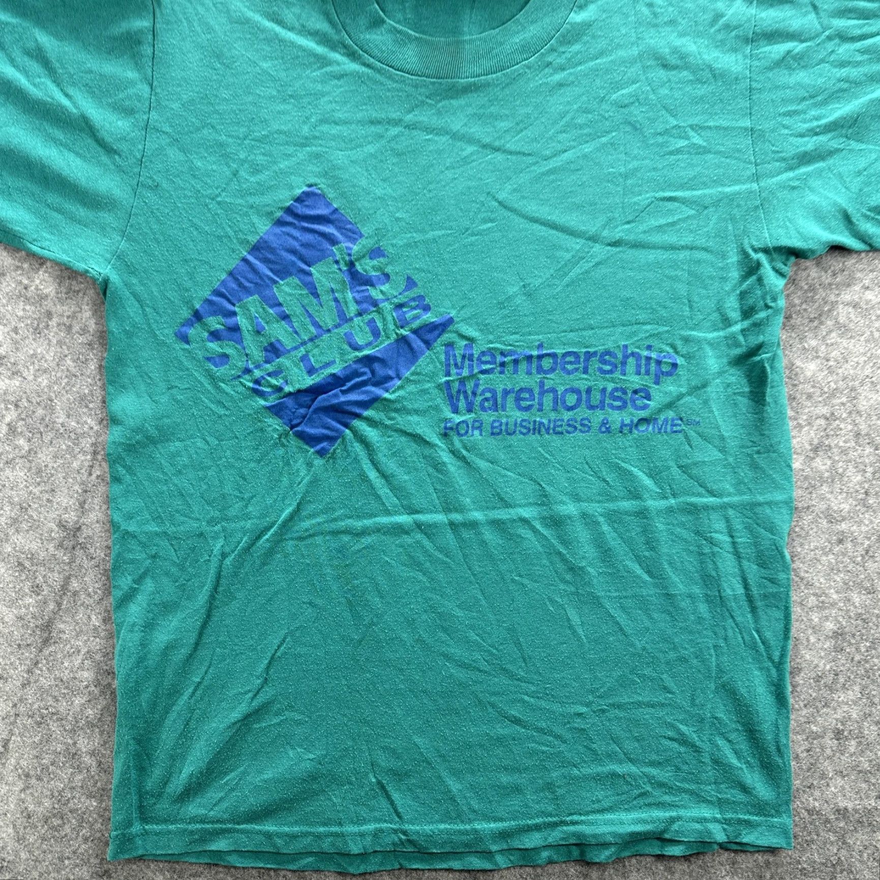 Jerzees VINTAGE Sams Club Shirt Mens M Teal Green Promo Tee 90s USA Shirt Graphic Print Sam's Club Logo Mens Size US M / EU 48-50 / 2 - 2 Thumbnail