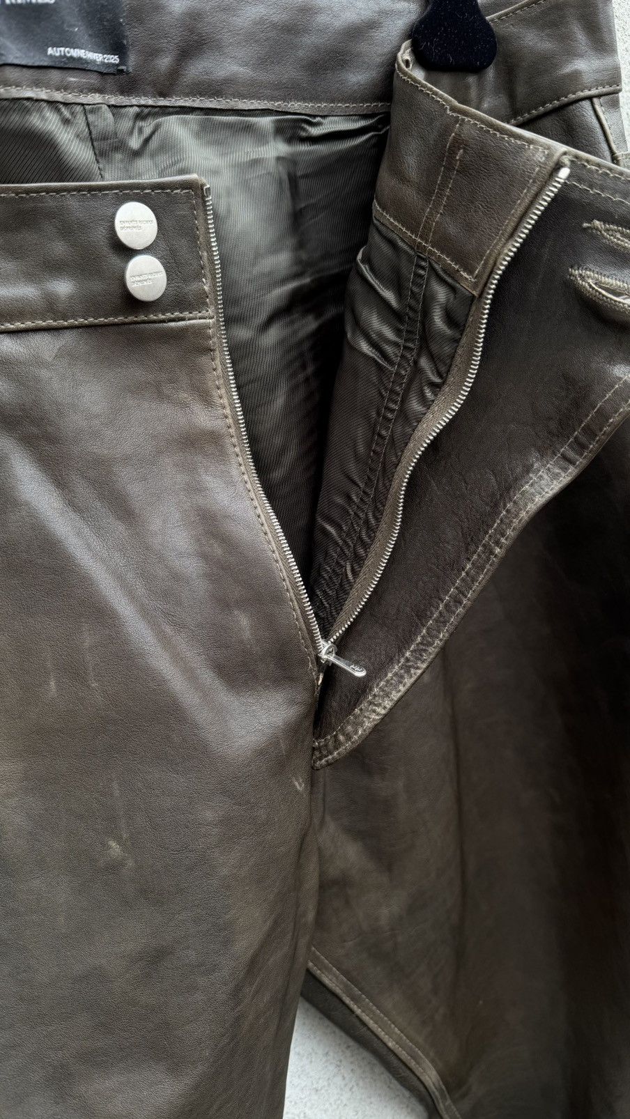 Enfants Riches Deprimes Enfants Riches Deprimes Moto fly straight leg leather jeans Size US 36 / EU 52 - 4 Thumbnail