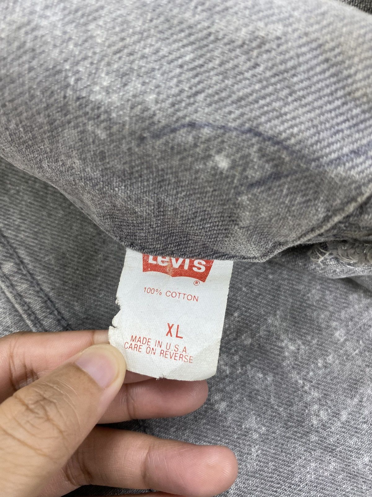 Levi's 🔥Vintage 60s Levi’s Acid Grey Denim Trucker Jacket Size US XL / EU 56 / 4 - 13 Thumbnail
