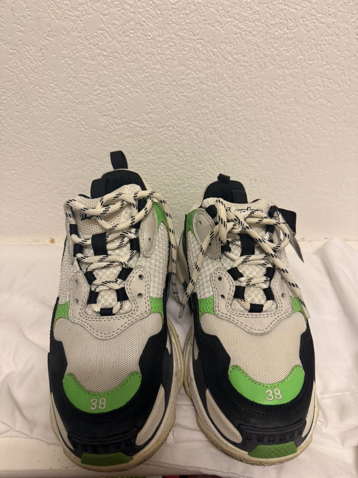 Balenciaga Balenciaga Triple S Chunky Sole Sneaker - Green/White/Black Size US 8 / IT 38 - 12 Thumbnail