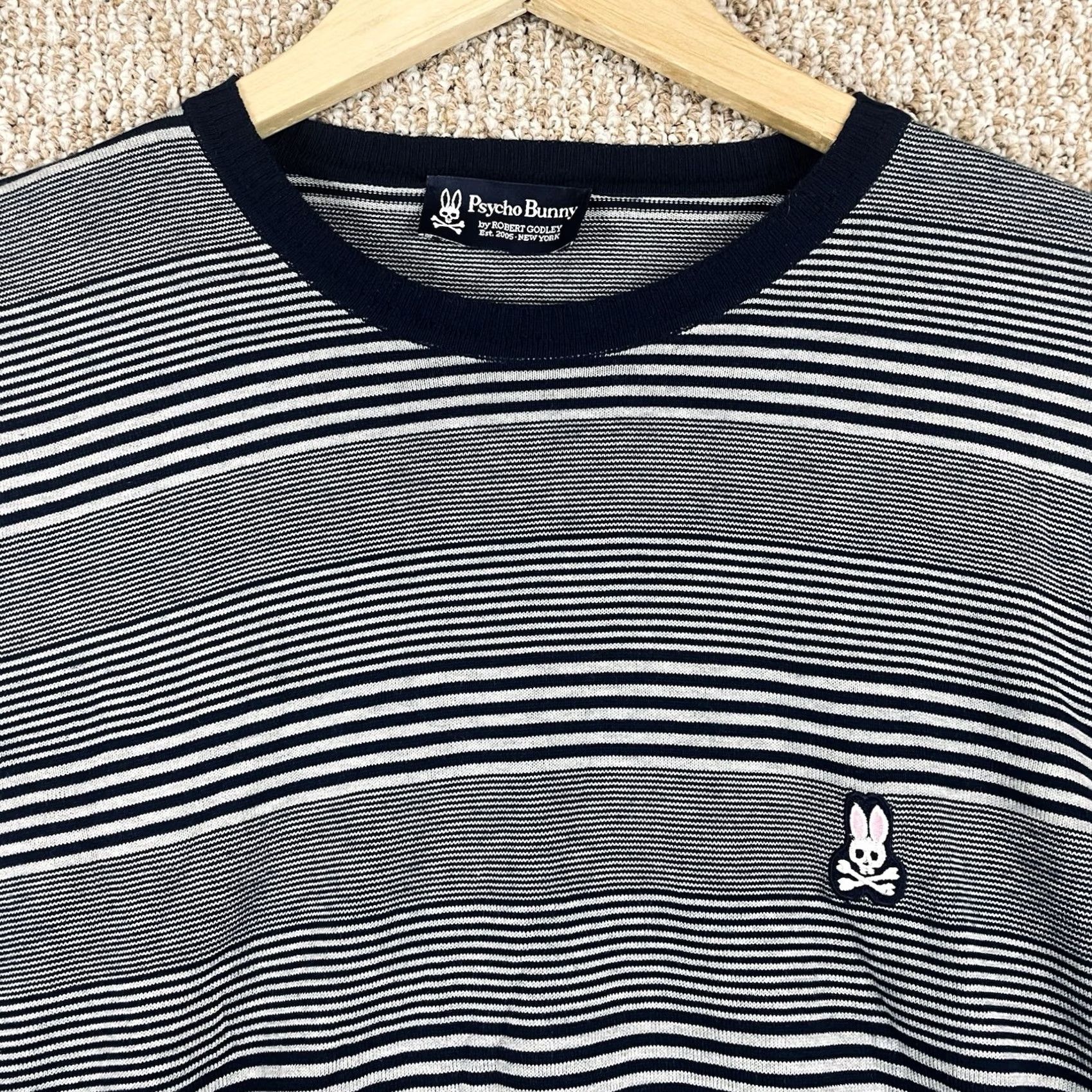 Psycho Bunny Psycho Bunny Sweater Mens M/L Crewneck Striped Multicolor Cotton Knit Pullover Size US M / EU 48-50 / 2 - 2 Thumbnail