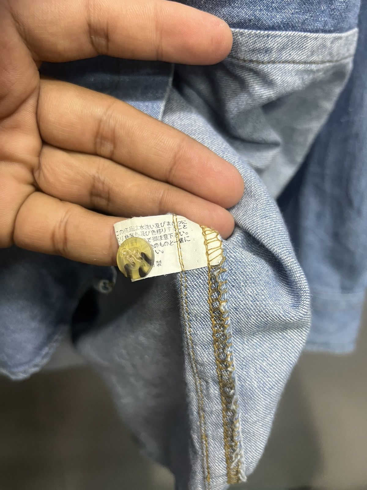 Japanese Brand Best Planning Pure Cotton Denim Shirt Longsleeve Size US L / EU 52-54 / 3 - 6 Thumbnail