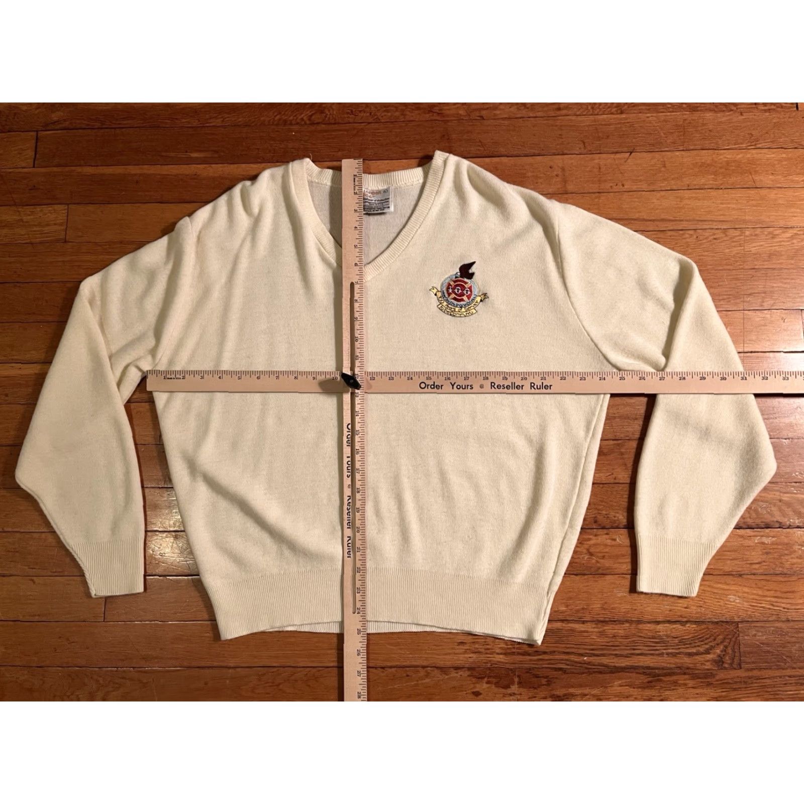 London Fog VINTAGE London Fog Sweater Shirt Men’s L Cream 80s 1988 City Classic Retro Embroidered Logo Knit Crew Neck Lightweight Oversized Solid Ivory Size US L / EU 52-54 / 3 - 6 Thumbnail