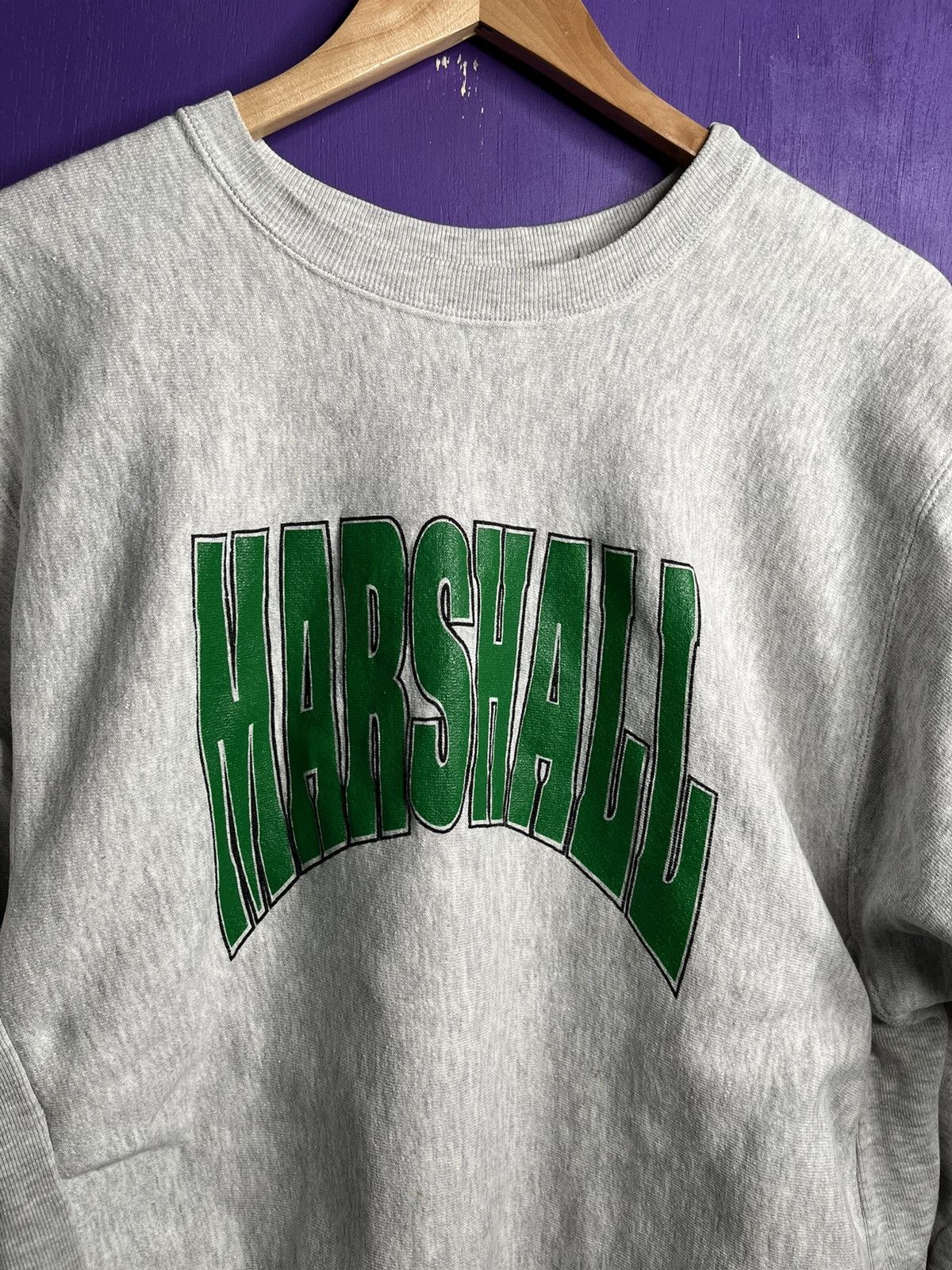 Vintage Vintage 90s CS Marshall university reverse weave crewneck Size US L / EU 52-54 / 3 - 3 Thumbnail