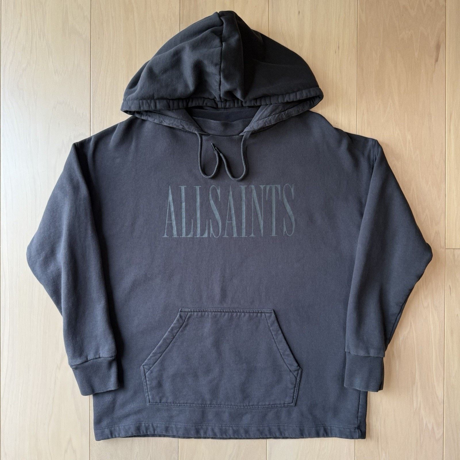 Allsaints All Saints Hoodie XS Dark Gray Hooded Fleece Pullover Size US XS / EU 42 / 0 - 2 Thumbnail
