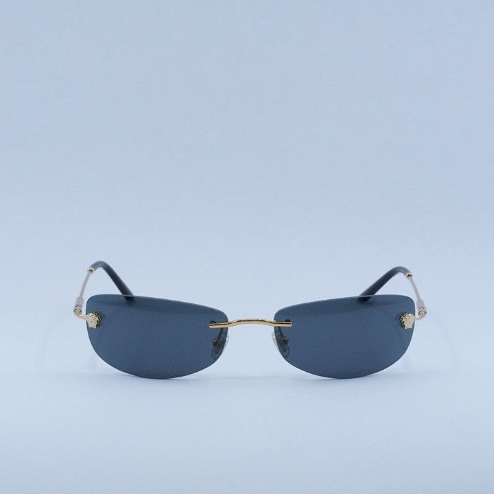 Versace Versace VE2279 100287 Rectangle Sunglasses - Gold Frame Size ONE SIZE - 3 Thumbnail